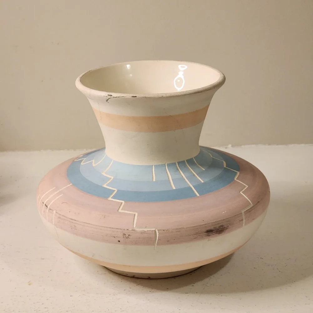 Southwest Clay‎ Pot Vase Signed By Artist (Stiles)